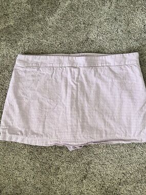 Free People | 100% Cotton Big Dreams Lavender Gingham Checkered Skort Sz 8